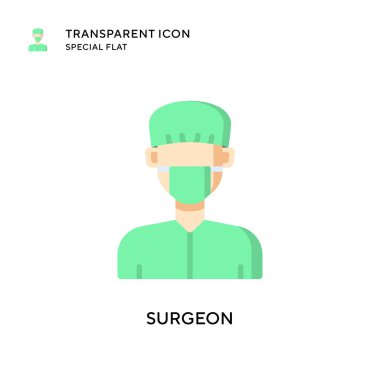 Cerrah vektör ikonu. Düz çizim. EPS 10 vektörü.