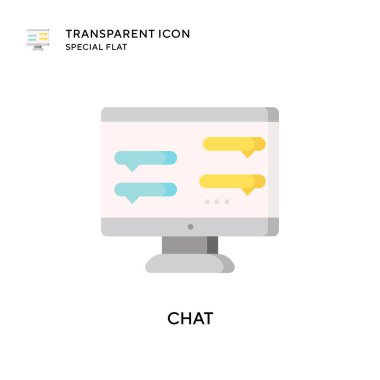 Sohbet vektörü simgesi. Düz çizim. EPS 10 vektörü.