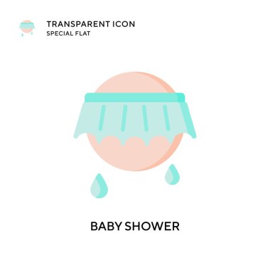 Bebek duş vektör simgesi. Düz çizim. EPS 10 vektörü.