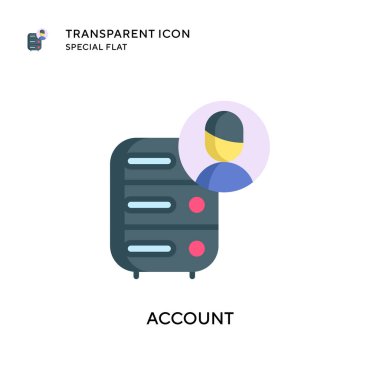 Hesap vektör simgesi. Düz çizim. EPS 10 vektörü.