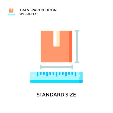 Standart boyut vektör simgesi. Düz çizim. EPS 10 vektörü.