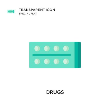 Uyuşturucu vektör ikonu. Düz çizim. EPS 10 vektörü.