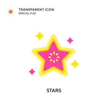 Yıldız vektör simgesi. Düz çizim. EPS 10 vektörü.