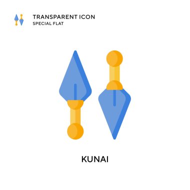 Kunai vektör simgesi. Düz çizim. EPS 10 vektörü.