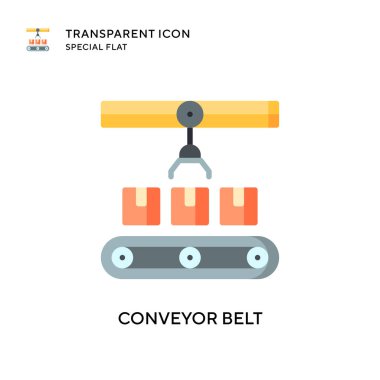 Taşıyıcı şerit vektör simgesi. Düz çizim. EPS 10 vektörü.