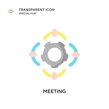 Vektör simgesi ile buluşuyorum. Düz çizim. EPS 10 vektörü.