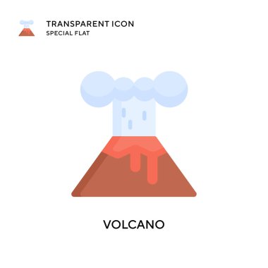 Volkan vektör simgesi. Düz çizim. EPS 10 vektörü.