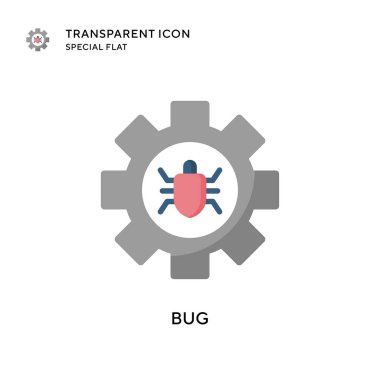 Böcek vektör simgesi. Düz çizim. EPS 10 vektörü.