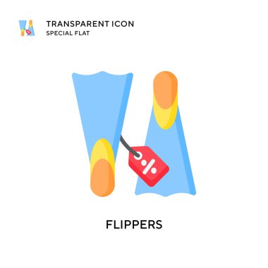 Flippers vektör simgesi. Düz çizim. EPS 10 vektörü.