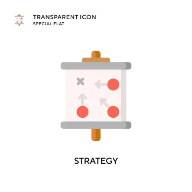 Strateji vektör simgesi. Düz çizim. EPS 10 vektörü.