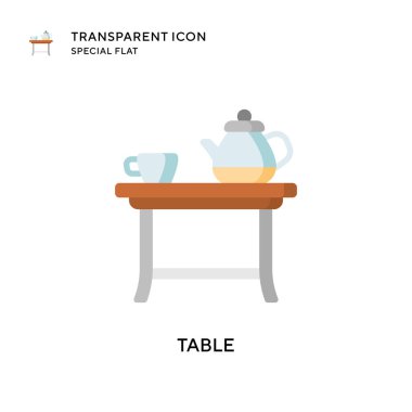 Tablo vektör simgesi. Düz çizim. EPS 10 vektörü.