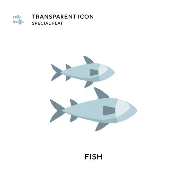 Balık vektör simgesi. Düz çizim. EPS 10 vektörü.