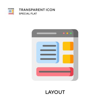 Düzen vektör simgesi. Düz çizim. EPS 10 vektörü.