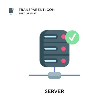 Sunucu vektör simgesi. Düz çizim. EPS 10 vektörü.