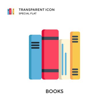 Kitap vektör simgesi. Düz çizim. EPS 10 vektörü.