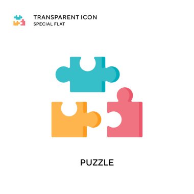 Bulmaca vektör simgesi. Düz çizim. EPS 10 vektörü.