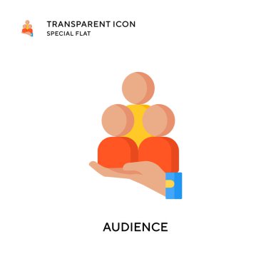 Seyirci vektör simgesi. Düz çizim. EPS 10 vektörü.