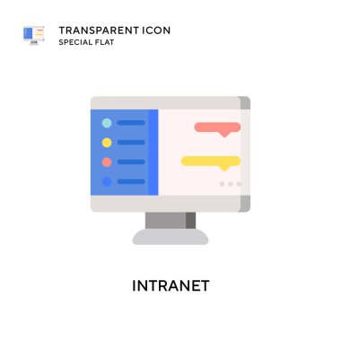 İntranet vektör simgesi. Düz çizim. EPS 10 vektörü.