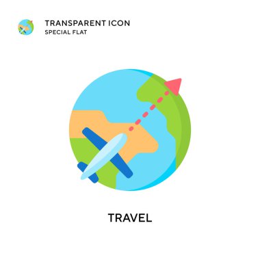 Seyahat vektör simgesi. Düz çizim. EPS 10 vektörü.