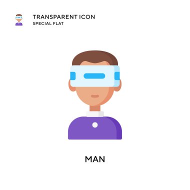 İnsan vektör simgesi. Düz çizim. EPS 10 vektörü.