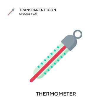 Termometre vektör simgesi. Düz çizim. EPS 10 vektörü.