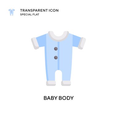 Bebek vücut vektör simgesi. Düz çizim. EPS 10 vektörü.