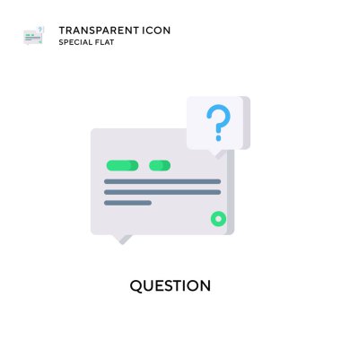 Soru vektör simgesi. Düz çizim. EPS 10 vektörü.