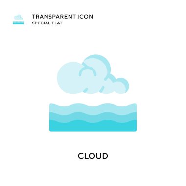 Bulut vektör simgesi. Düz çizim. EPS 10 vektörü.