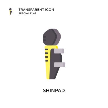 Shinpad vektör simgesi. Düz çizim. EPS 10 vektörü.
