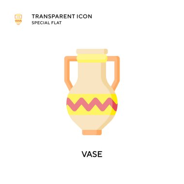 Vazo vektör simgesi. Düz çizim. EPS 10 vektörü.