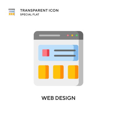 Web tasarım vektör simgesi. Düz çizim. EPS 10 vektörü.