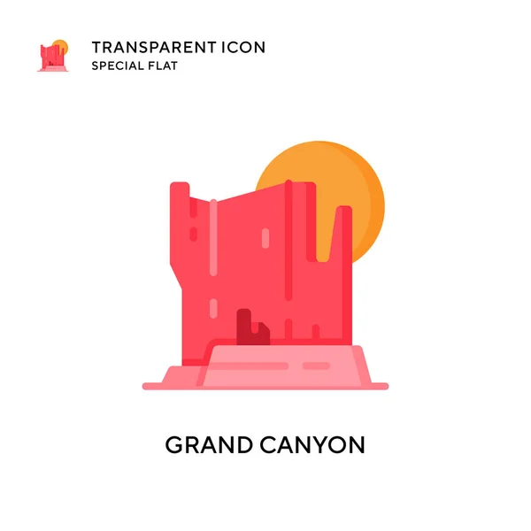 Grand Canyon Vector Icon Flat Style Illustration Eps Vector — Stock Vector