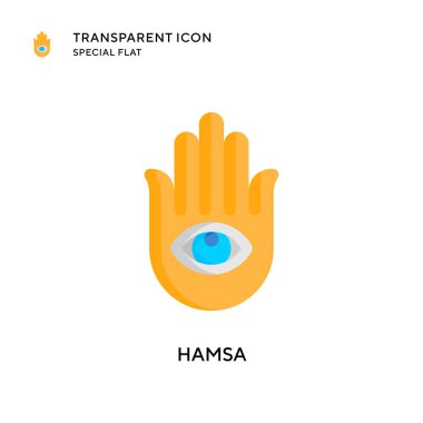 Hamsa vektör simgesi. Düz çizim. EPS 10 vektörü.