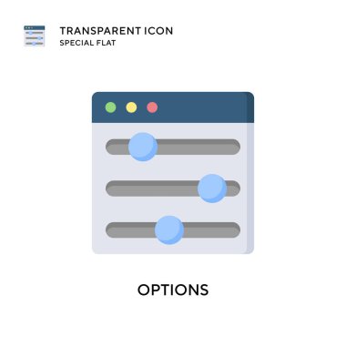 Seçenek vektör simgesi. Düz çizim. EPS 10 vektörü.
