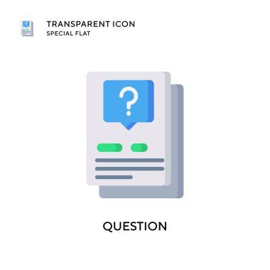 Soru vektör simgesi. Düz çizim. EPS 10 vektörü.