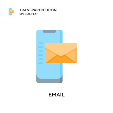 E- posta vektör simgesi. Düz çizim. EPS 10 vektörü.