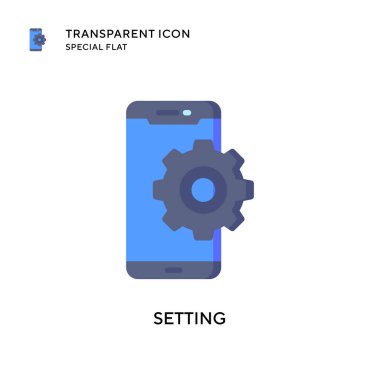 Vektör simgesi ayarlanıyor. Düz çizim. EPS 10 vektörü.