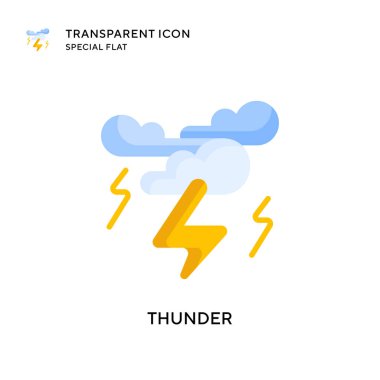 Şimşek vektör simgesi. Düz çizim. EPS 10 vektörü.