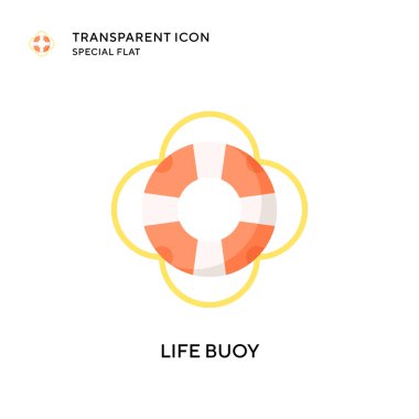 Yaşam şamandırası vektör simgesi. Düz çizim. EPS 10 vektörü.