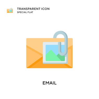 E- posta vektör simgesi. Düz çizim. EPS 10 vektörü.