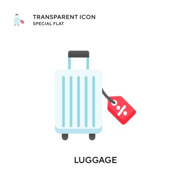 Bagaj vektör simgesi. Düz çizim. EPS 10 vektörü.