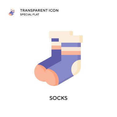 Çorap vektör ikonu. Düz çizim. EPS 10 vektörü.