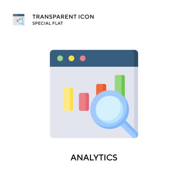 Analitik vektör simgesi. Düz çizim. EPS 10 vektörü.