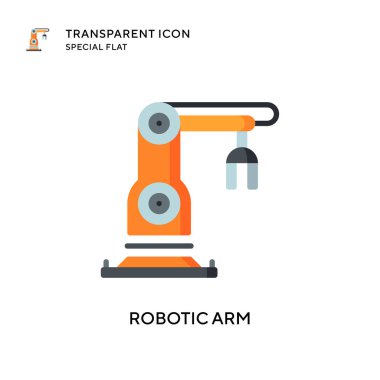 Robot kol vektör simgesi. Düz çizim. EPS 10 vektörü.