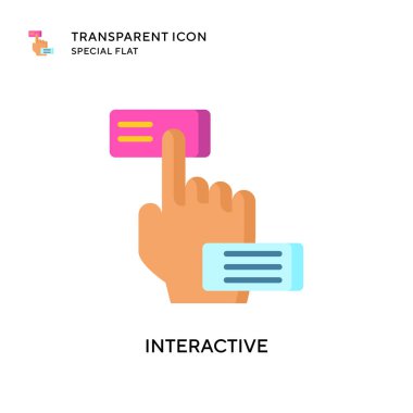 Etkileşimli vektör simgesi. Düz çizim. EPS 10 vektörü.