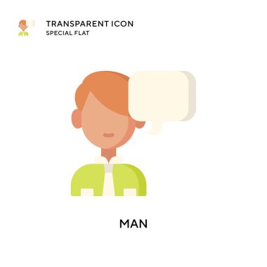 İnsan vektör simgesi. Düz çizim. EPS 10 vektörü.