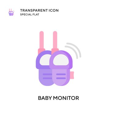 Bebek izleme vektör simgesi. Düz çizim. EPS 10 vektörü.