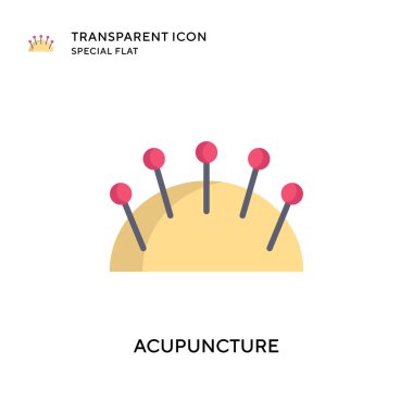 Akupunktur vektör simgesi. Düz çizim. EPS 10 vektörü.