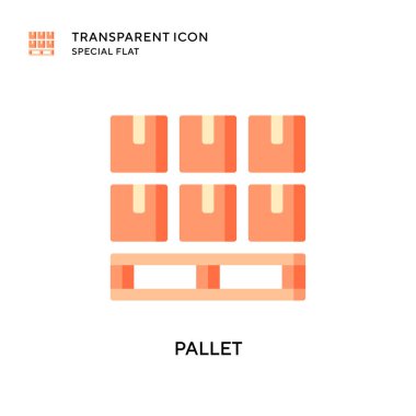 Palet vektör simgesi. Düz çizim. EPS 10 vektörü.