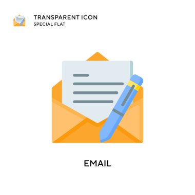 E- posta vektör simgesi. Düz çizim. EPS 10 vektörü.